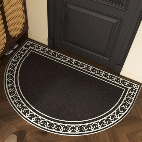 Navak Carpet Entrance Door Mat Non-slip Wear-resistant Dirt-resistant Carpet Semi-circular Line Texture Garden Rug Outdoor Home Decor Mats