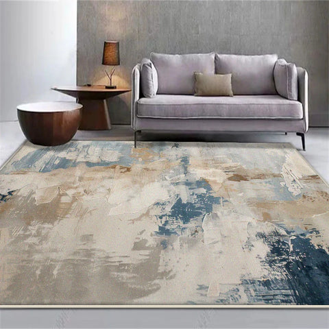 Navak Teppich Nordischer abstrakter Teppich für Wohnzimmer, luxuriös, leicht zu reinigen, Heimdekor, Teppich für Schlafzimmer, waschbar, Waschraum, Bodenmatte, Ковер Tapis 러그