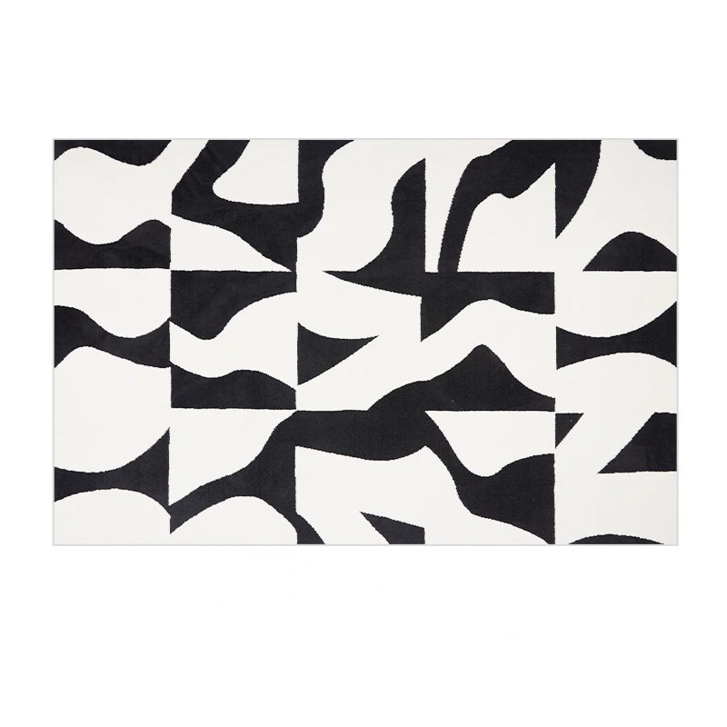 Navak Carpet Nordic Simple Style Carpet Living Room Black White Striped Decoration Sofa Large Rugs Bedroom Easy Clean Soft Mat Ковер Tapis