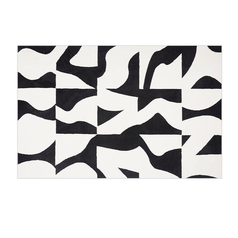 Navak Carpet Nordic Simple Style Carpet Living Room Black White Striped Decoration Sofa Large Rugs Bedroom Easy Clean Soft Mat Ковер Tapis