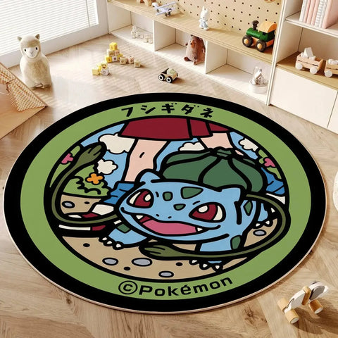 Navak Carpet Daily Picks Disney Anime Cartoon Pokemonzd Runde Bodenmatte Wohnzimmer Schlafzimmer Teppiche Niedliches Kind Rutschfester Waschbarer Teppich Wohnkultur