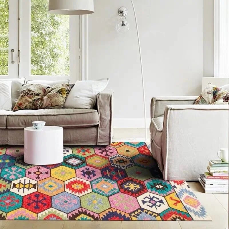 Navak Carpet Bohemian Persian Style Carpets for Living Room Morocco Bedroom Decor Carpet Large Area Rugs Lounge Rug Home Non-slip Floor Mat
