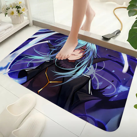 Navak Teppich Dämon Slime Rimuru Tempest Flur Teppich rutschfeste Waschküche Matte Wäsche Dekor Balkon Kind Wohnzimmer WC Teppich
