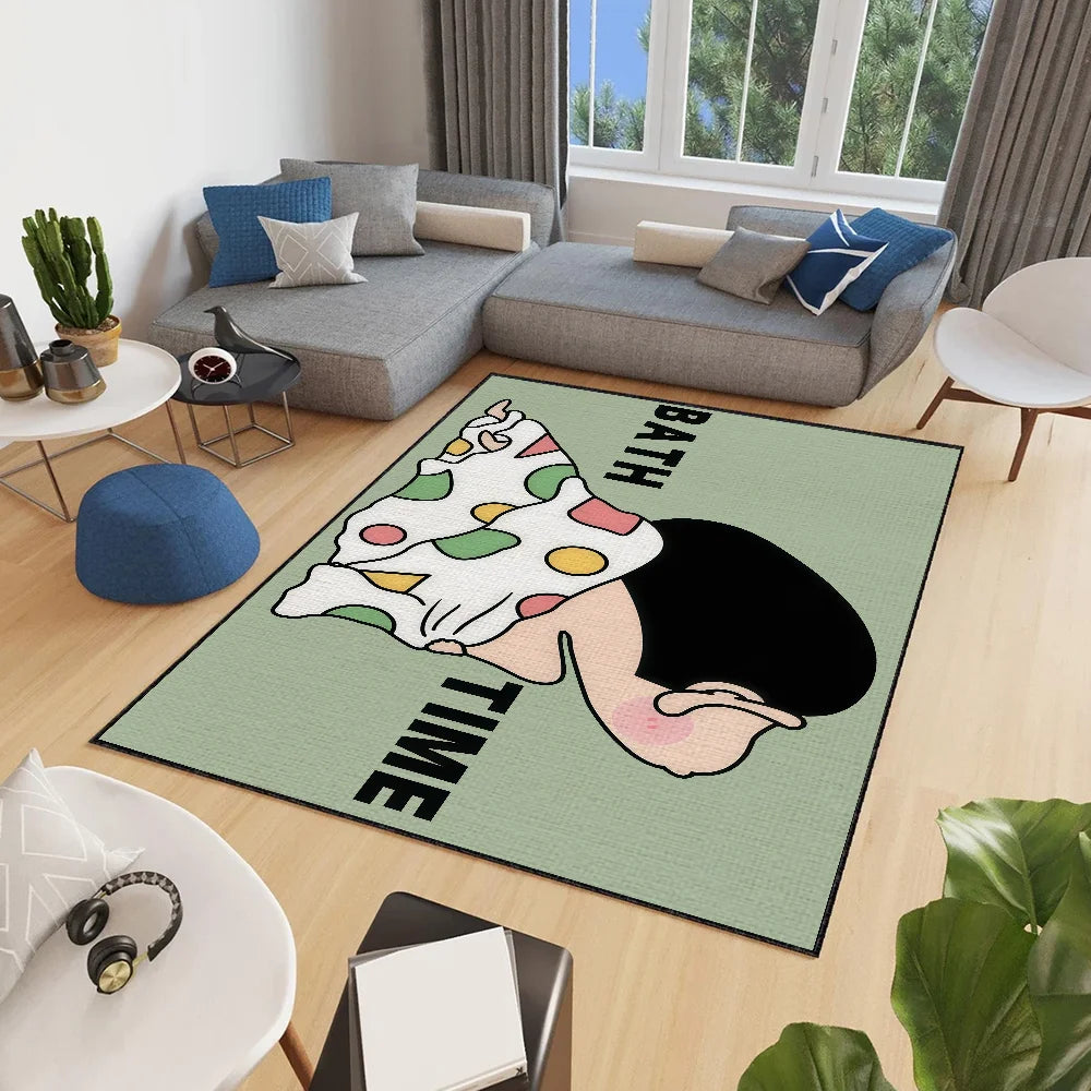 Navak Teppich, rutschfest, süß, C-chan, Küche, C-Crayon, S-Shin, Schlafzimmer, getufteter Teppich, Cartoon-Teppich, Zeit, lustig, Bad, Wohnzimmer, Eingangsdekoration