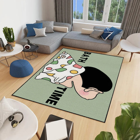 Navak Teppich, rutschfest, süß, C-chan, Küche, C-Crayon, S-Shin, Schlafzimmer, getufteter Teppich, Cartoon-Teppich, Zeit, lustig, Bad, Wohnzimmer, Eingangsdekoration