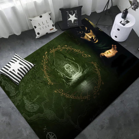 Navak Teppich L-Lords Game Rings Flurteppich Retro Multiple Choice Wohnzimmer Küchenteppich Rutschfester Willkommensteppich