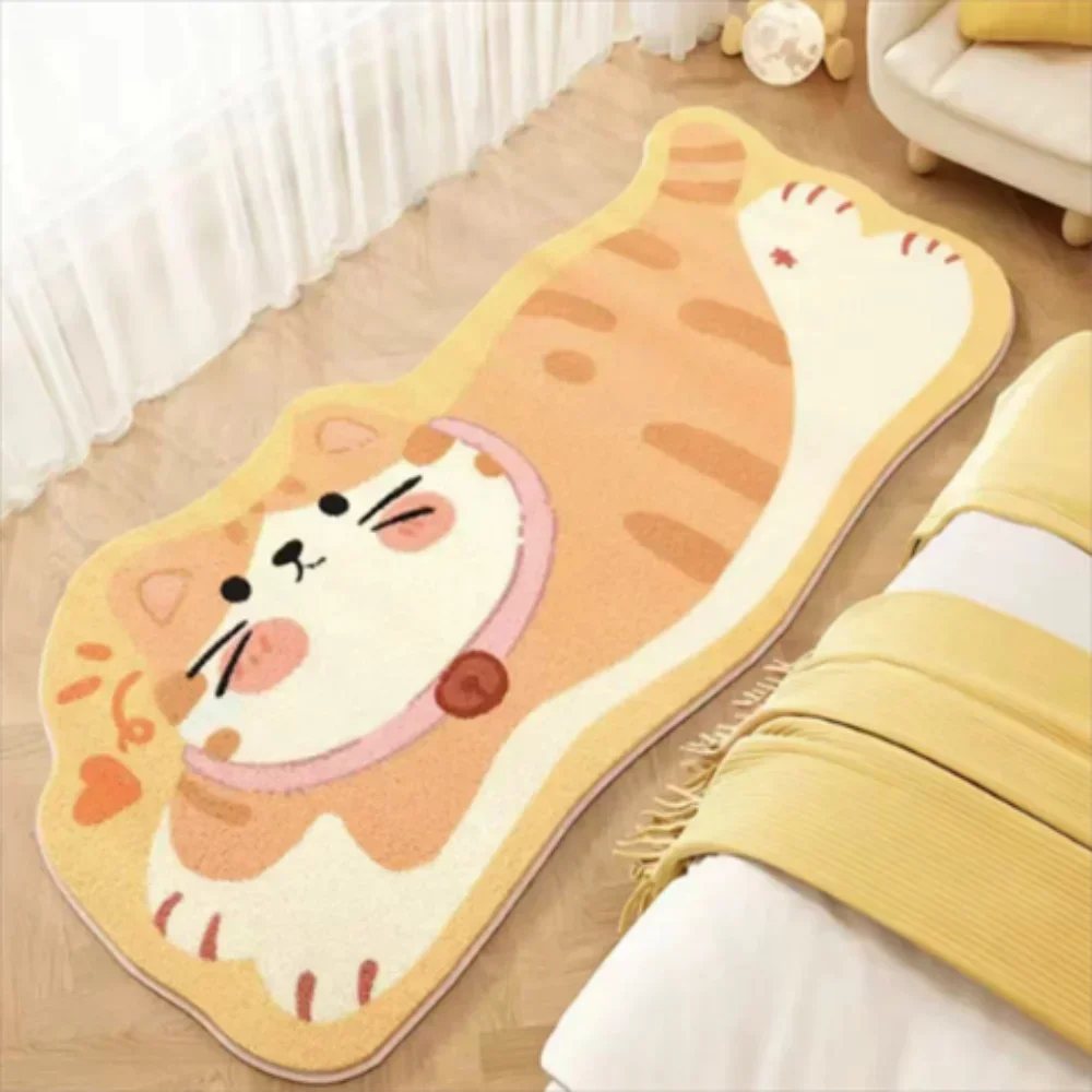 Navak Carpet Exclusive Picks Verbessertes Material Lustiger Cartoon-Schlafzimmer-Nachttischteppich Wohnzimmer Badezimmer Küche Rutschfester waschbarer Teppichmatte Heimdekoration