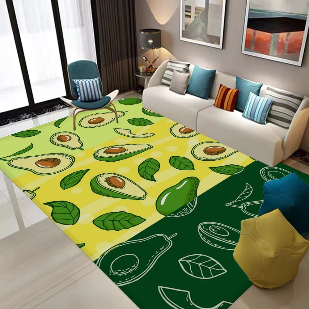 Navak Carpet Avocado Room Mats Retro Multiple Choice Living Room Kitchen Rug Non-Slip Welcome Rug