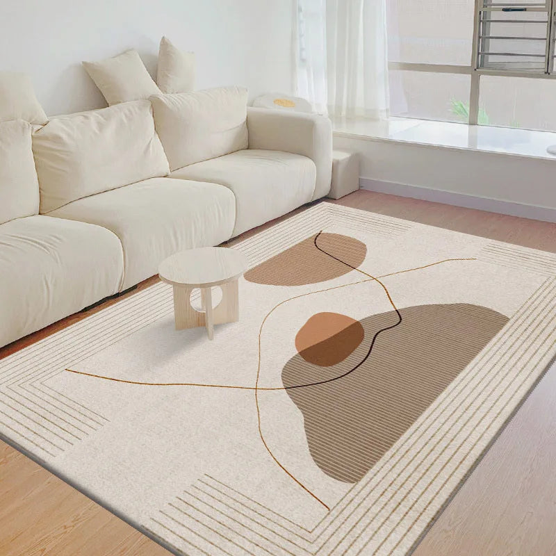 Navak Carpet Exclusive Picks Nordischer einfacher geometrischer Kristallsamt-Teppich, großer Teppich, Wohnzimmermatte, Familiensofa, Balkon, Korridor, rutschfeste dekorative Teppiche