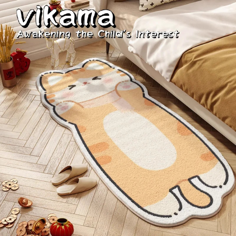 Navak Carpet Exclusive Picks Moderner Teppich aus Kunstkaschmir mit Cartoon-Katze – weicher Kinderteppich für Schlafzimmer, Sofa, Wohnzimmer, Spielzimmer, gemütliche Heimdekoration