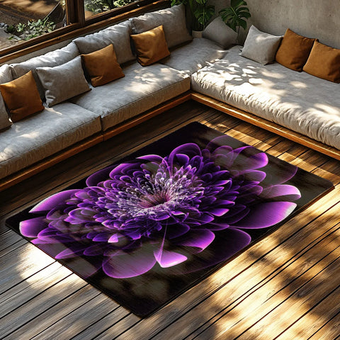 Navak Carpet Tuniu Großer lila Blumenteppich, rutschfest, für Zuhause, Wohnzimmer, Bodenmatte, dekorativer Teppich
