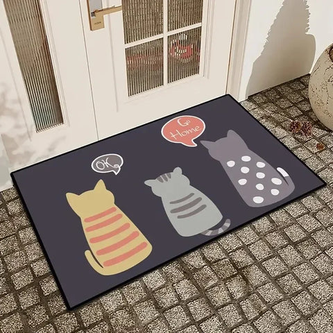 Navak Teppich mit Blumenmuster, Bodenmatte für Zuhause, rutschfest, leicht zu reinigen, Dekorationsteppich, Küchenbereich, Wohnzimmer, Haus, waschbar, Willkommens-Fußmatten