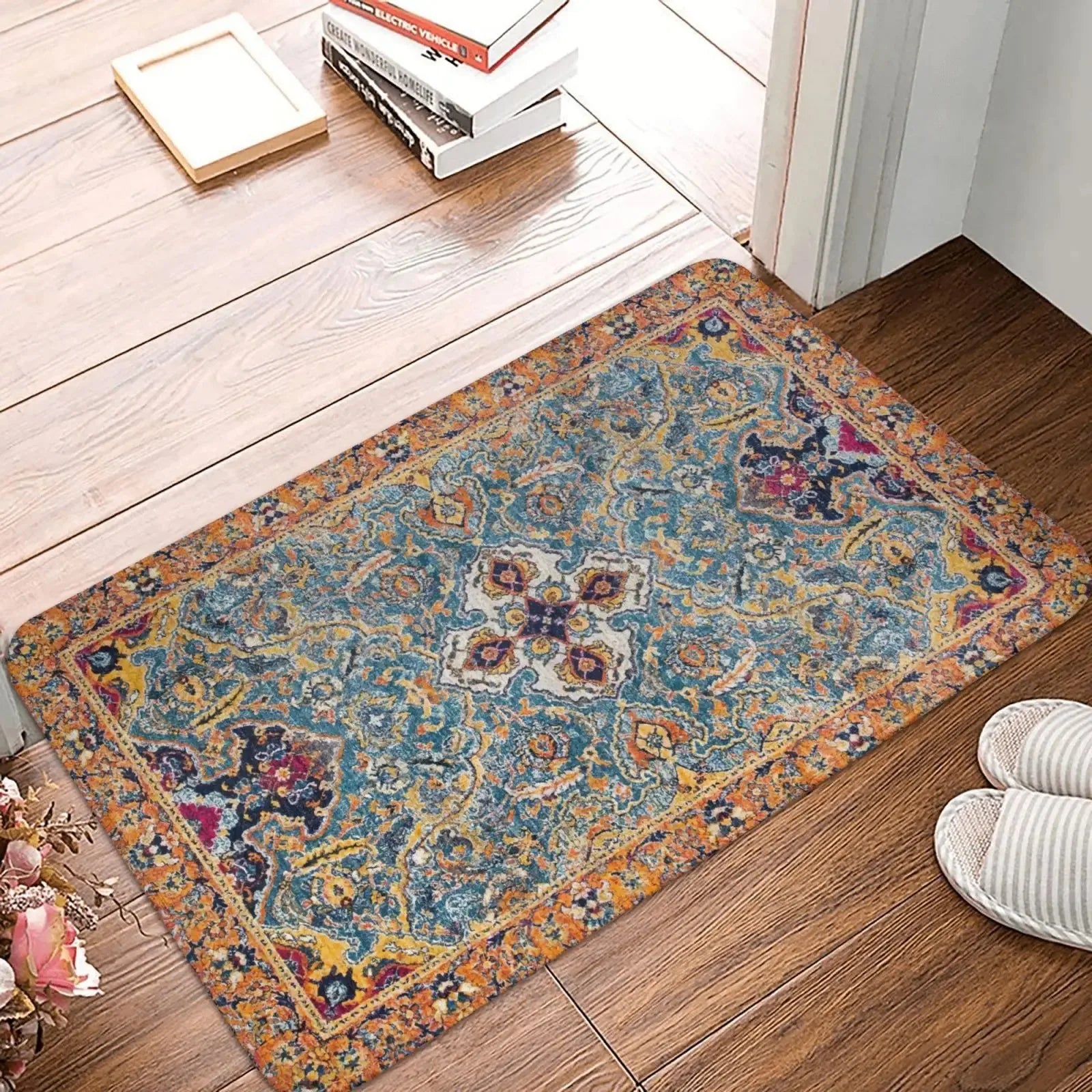 Navak Carpet Moroccan Ethnic Style Decorative Carpet Bohemian Welcome Mat Welcome Mat Kitchen Rug Entrance Door Floor Mat Door Mat Entrance