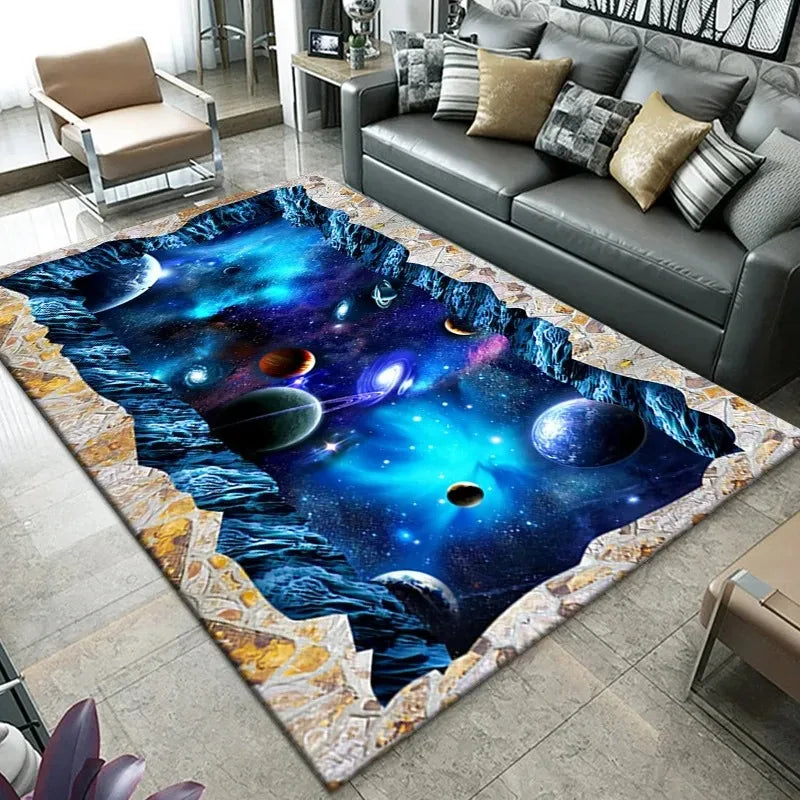 Navak Carpet3D Strand Meer Wellen Muster Teppich Tür Bodenmatte Fisch Fußmatte Rutschfeste Bodenmatte Wohnzimmer Teppich Home Zimmer Schlafzimmer Dekoration