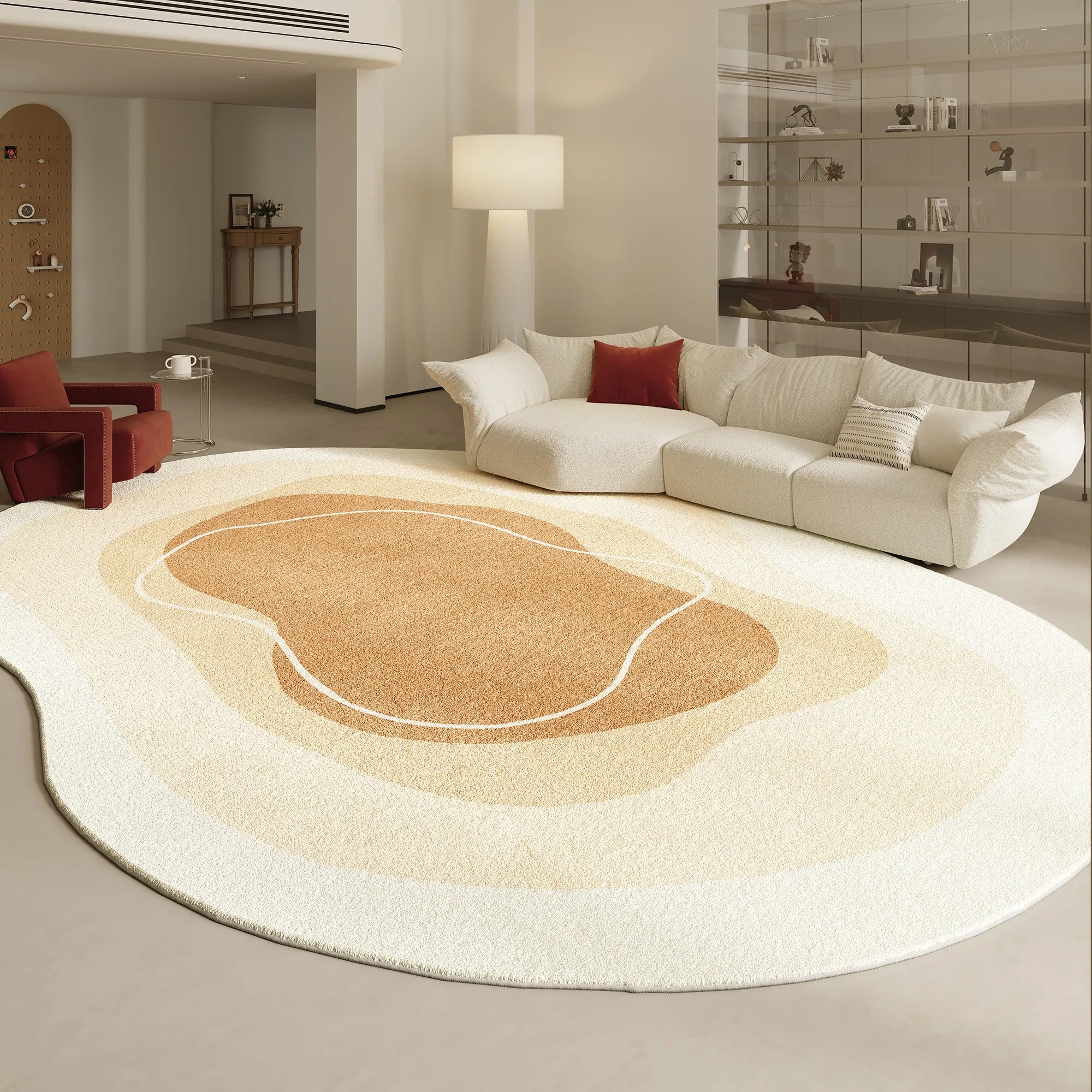 Navak Teppich, unregelmäßige Formen, Wohnzimmer-Dekoration, Teppich, moderner Stil, Teppiche für Schlafzimmer, Zuhause, dicker Plüschteppich, flauschig, weich, Lounge-Bodenmatte