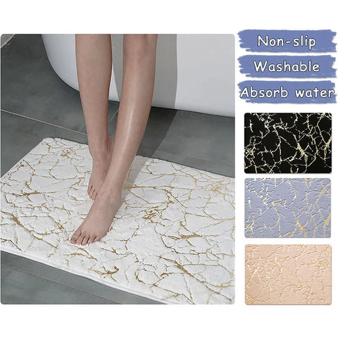 Navak Teppich-Badematte, moderner Wohnzimmerbereich, kleiner Teppich, waschbar, Schlafzimmer-Fußmatte, Badezimmer, rechteckig, rutschfest, Toilettenboden, Kunstmatte