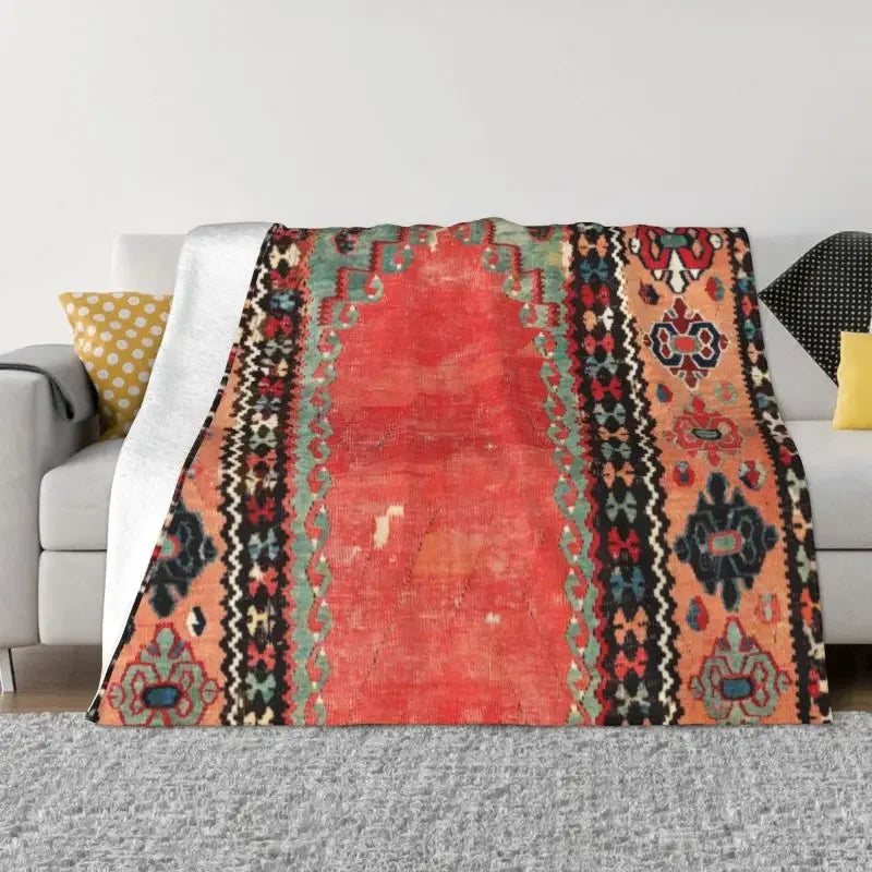 Navak Teppich Sofa Fleece Baluch Flachgewebe Antiker Afghanistan Teppich Überwurfdecke Warmer Flanell Türkischer Kelim Ethnische Kunst Decken Tagesdecken