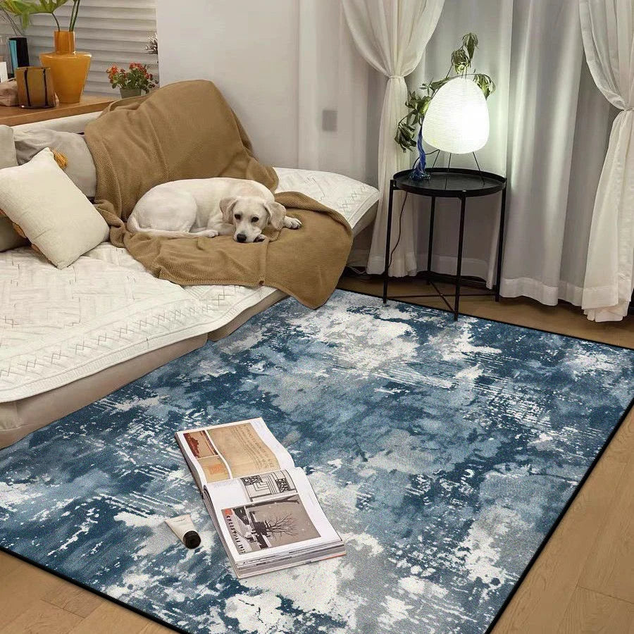 Navak Teppich, abstrakter, einfacher Stil, großer Teppich für das Wohnzimmer, leicht zu reinigen, rutschfest, Raumdekor, Lounge-Teppich, weich, waschbar, Couchtischmatte