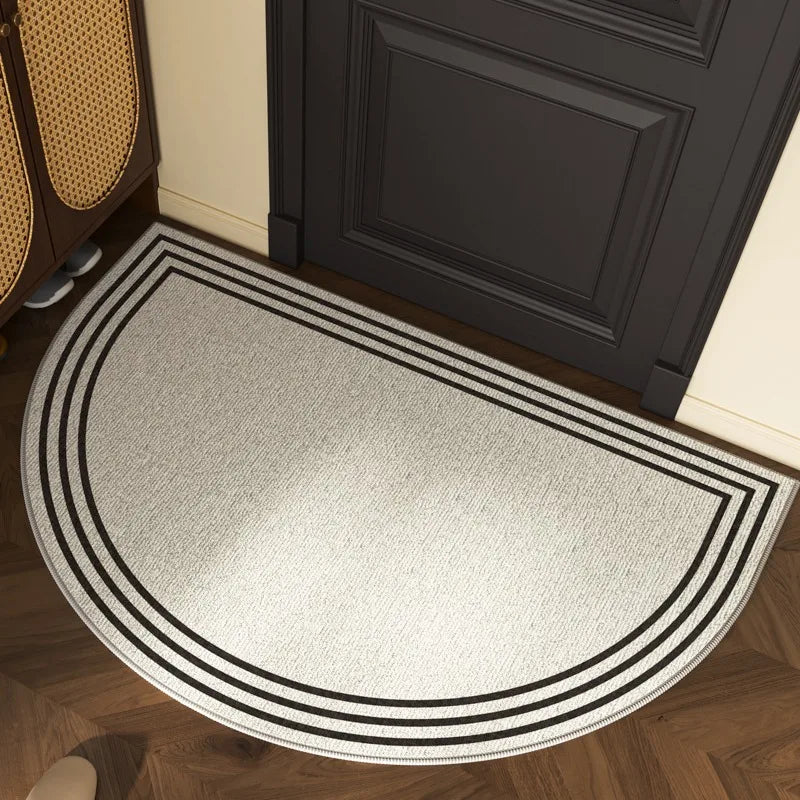 Navak Carpet Entrance Door Mat Non-slip Wear-resistant Dirt-resistant Carpet Semi-circular Line Texture Garden Rug Outdoor Home Decor Mats