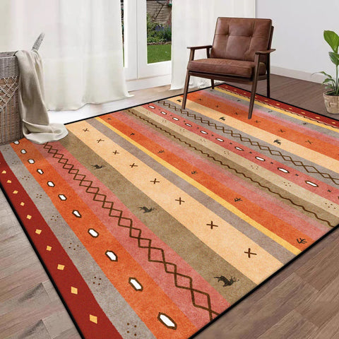 Navak Carpet Boho Style Moroccan Geometric Area Rug for Living Room Plush High-Pile Floor Mat Non-Slip Large Size
