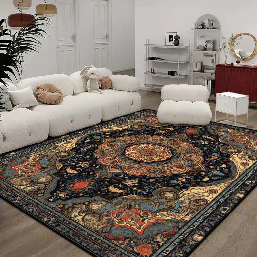 Navak Carpet Persian Style Customizable Carpet for Living Room Soft Non-slip Large Room Rugs Easy Clean Coffee Tables Mat Lint-free Washable