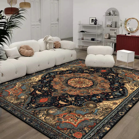 Navak Carpet Persian Style Customizable Carpet for Living Room Soft Non-slip Large Room Rugs Easy Clean Coffee Tables Mat Lint-free Washable