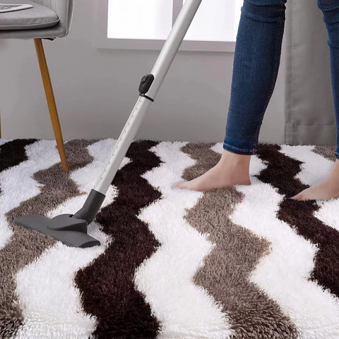 Navak Carpet Soft Shaggy Rugs Plush Area Rugs for Living Room Bedroom Fluffy Carpets Home Decor,5x8ft,Stripe Brown
