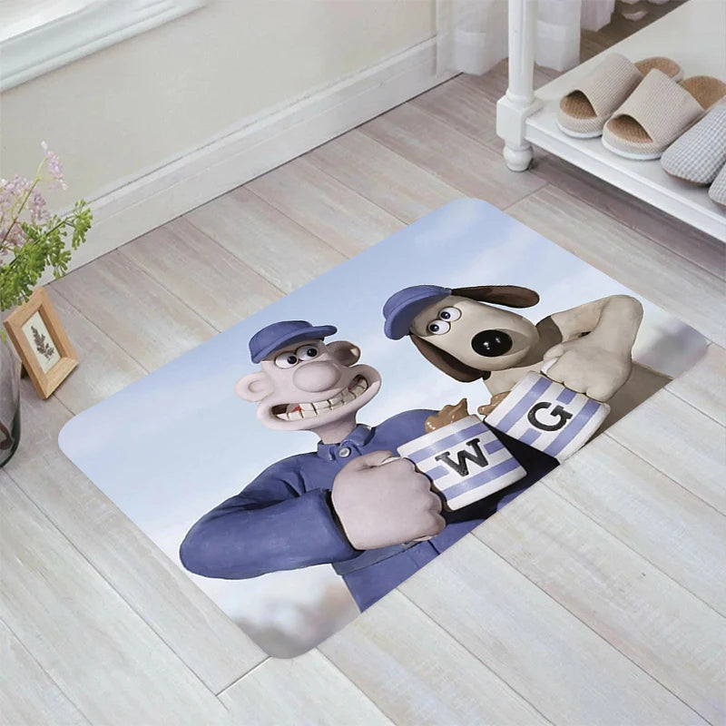 Navak Teppich A-Wallace und A-Gromit Bodenmatte Teppiche Küchenteppich Home Fußmatte Eingangstür Balkon Teppiche Zimmermatten Fußteppich Badezimmer Bad