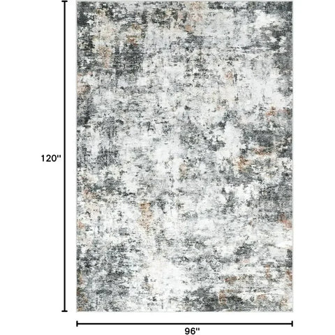 Navak Carpet 8x10 Teppiche, moderner abstrakter waschbarer Teppich für das Wohnzimmer, schmutzabweisender, fusselfreier Used-Look