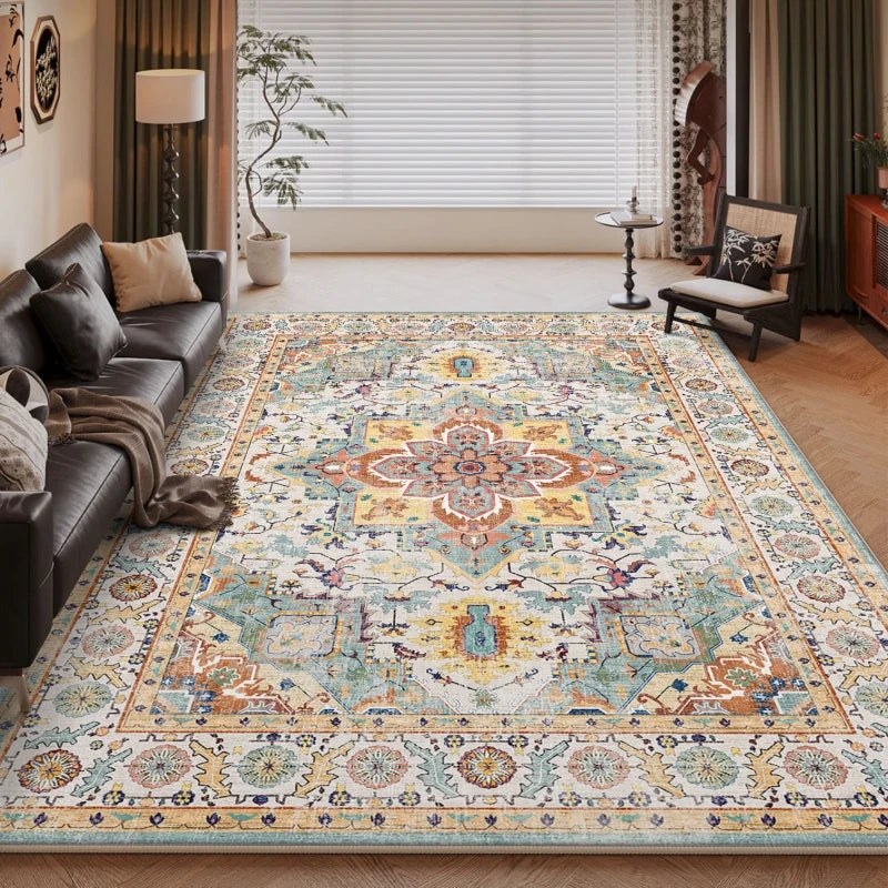 Navak Carpet Teppiche im amerikanischen Retro-Stil für Schlafzimmer, große Bereiche, Wohnzimmerdekoration, Plüschteppich, rutschfeste Lounge-Bodenmatte, flauschiger, weicher Teppich