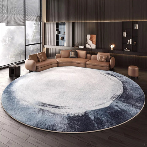 Navak Carpet Nordic Style Living Room Decoration Round Carpet Light Luxury Rugs for Bedroom Thicken Plush Floor Mat Fluffy Soft Cloakroom Rug