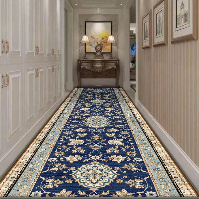 Navak Carpet Persian Retro Long Corridor Carpet Living Room Decoration Home Anti Slip Hallway Runner Rugs Hotel Stairs Passageway Custom Mat