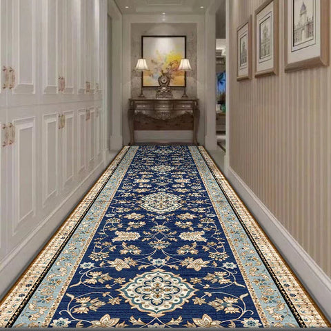 Navak Carpet Persian Retro Long Corridor Carpet Living Room Decoration Home Anti Slip Hallway Runner Rugs Hotel Stairs Passageway Custom Mat