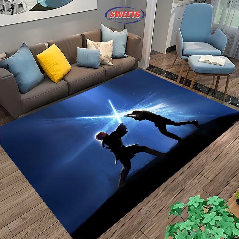 Navak Carpet New Shelves! 3D Classic Movie Theme Carpet, Living Room Bedroom Office Children's Room of Choice, Non-slip Machine Washable Mat