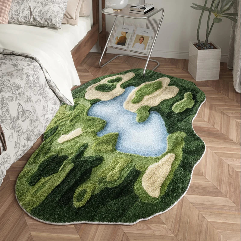 Navak Teppich, nordischer Stil, Schlafzimmer-Dekor, Teppich, Zuhause, flauschiger, weicher Teppich, unregelmäßige Formen, Teppiche für Wohnzimmer, dicke Plüsch-Bodenmatte am Bett