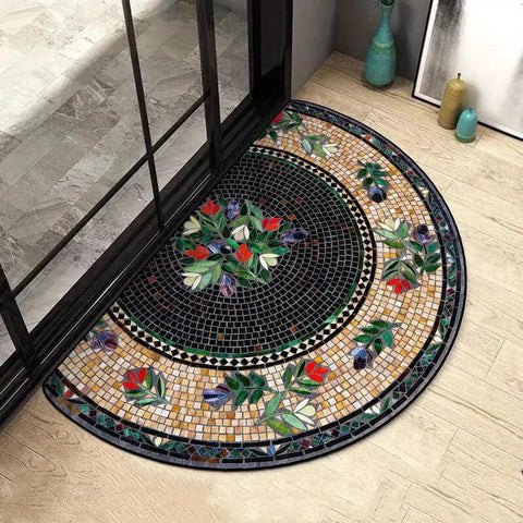 Navak Carpet Exclusive Picks Fußmatte für den Eingangsbereich, Bodenmatte mit Retro-Steinmuster, staubdichter und rutschfester Eingangsteppich, Willkommens-Bodenmatte
