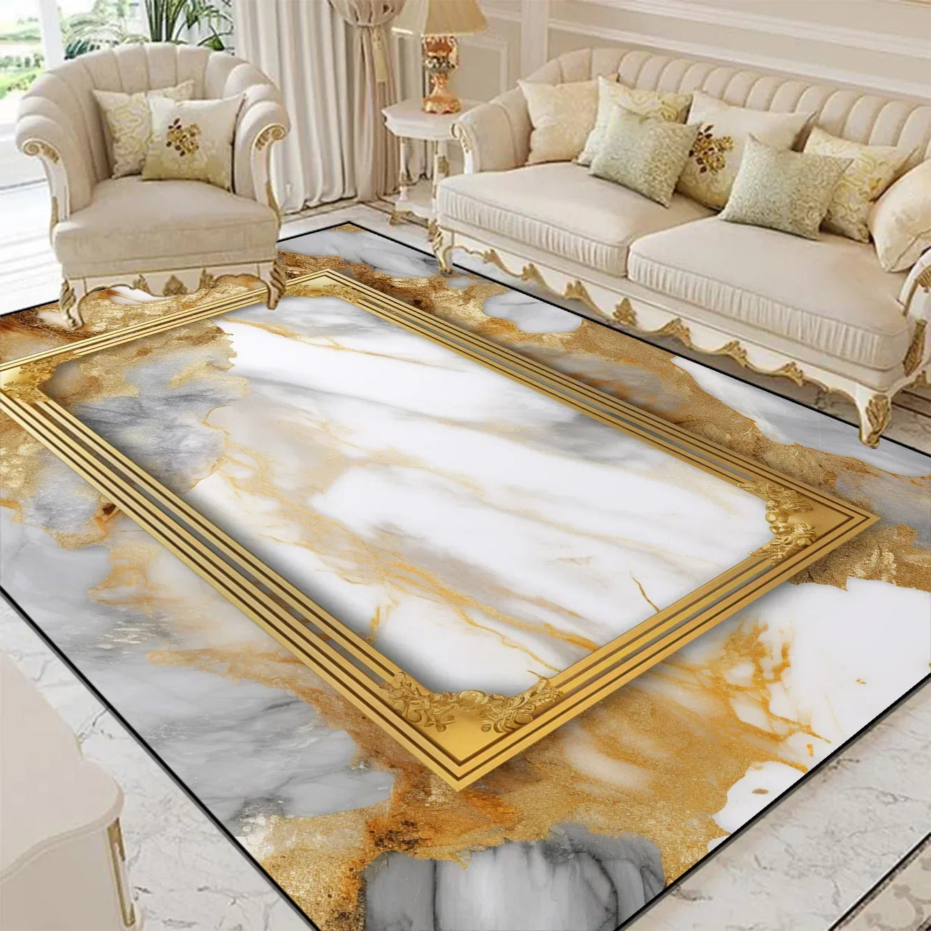 Navak Teppich, luxuriöser Stil, für Wohnzimmer, große Fläche, Heimdekoration, Fußmatten, Lounge, Sofa, Kaffee, rutschfester Teppich, Schlafzimmer, Garderobe, waschbar