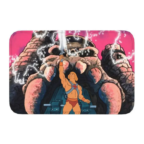 Navak Teppich-Falltür, Masters of the Universe, Fußmatte, rutschfest, für Bad und Küche, He Man, Willkommen, Garagentür, Boden, Eingangsbereich, Teppich
