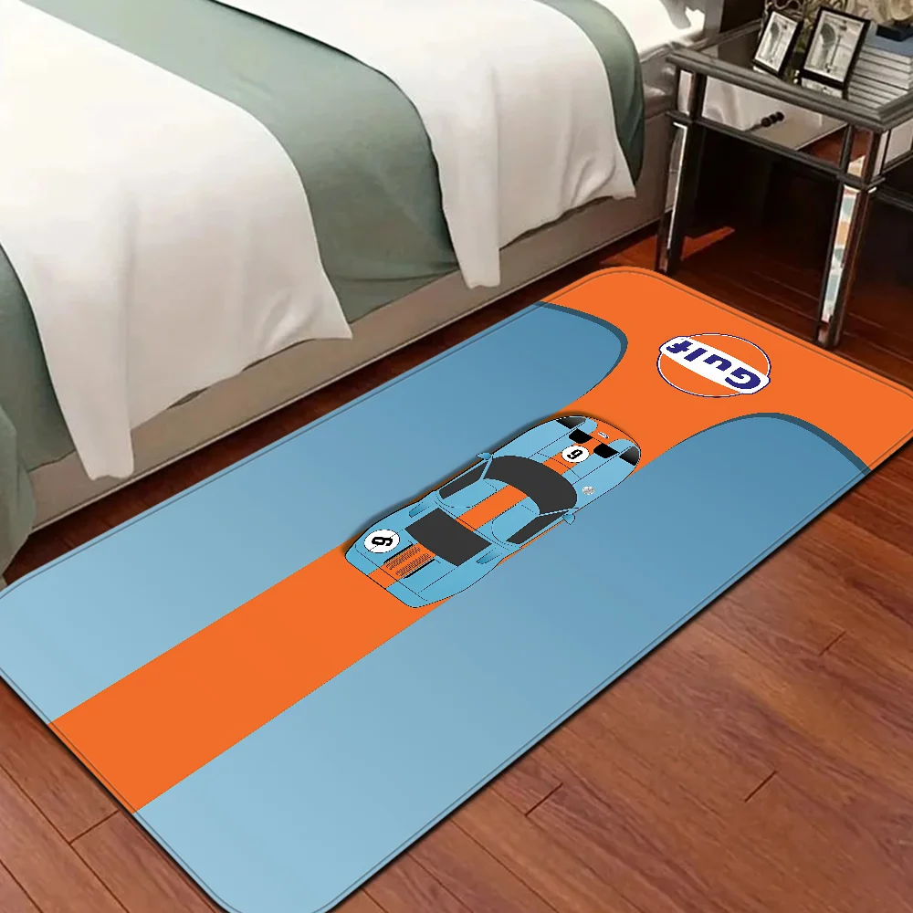 Navak Teppich G-Gulf Racing Auto Zimmer Matten er Anti-Rutsch Modern Wohnzimmer Balkon Bedruckt Willkommen Teppich