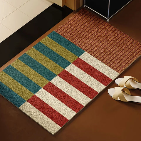 Navak Teppich PVC-Gitter Boden Anti-Rutsch-Pad Ästhetische Home Room Decor Geometrische Badezimmermatte Weicher Teppich Schlafzimmer Teppich Fußmatte