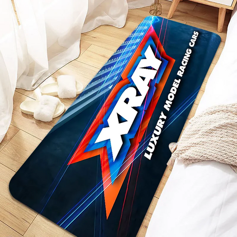 Navak Carpet Fußmatte mit XRAY-Rennwagen-Logo, rutschfest, waschbar, Bodenteppich für Küche, Wohnzimmer, Eingangsbereich, Flur, Badezimmer, Fußmatte, Heimdekoration