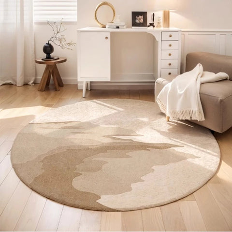 Navak Teppich, nordischer Stil, Schlafzimmerdekor, runder Teppich, minimalistische Teppiche für Wohnzimmer, dicke Plüsch-Arbeitszimmer-Bodenmatte, flauschiger weicher Garderobenteppich