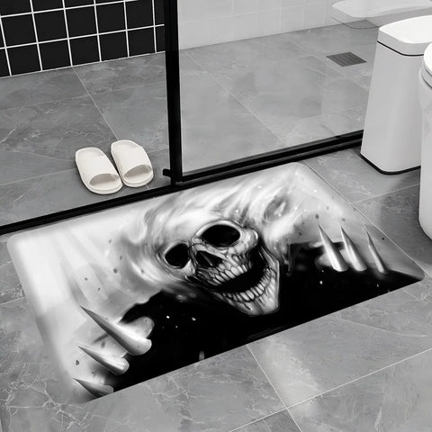 Navak Teppich Dark Horror Skull Anime Bodenteppich Nordischer Stil Home Fußmatte Badezimmer-Toilettenmatten Schlafzimmer Nachttischmatten