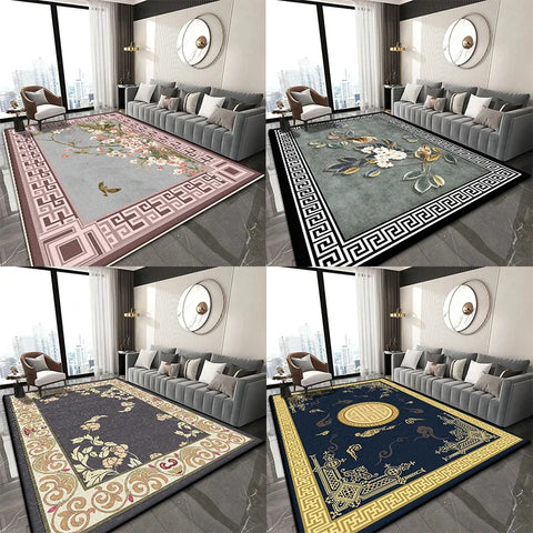Navak Carpet Chinesischer klassischer Teppich für leicht zu reinigende Wohnzimmer-Couchtische und Schlafzimmer-Garderoben, rutschfeste Dekoration