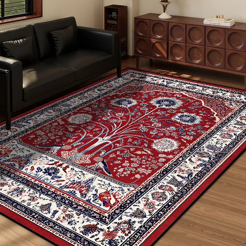 Navak Carpet Persian Style Retro Decoration Home Living Room Rug Large Size Non-slip Entrance Door Mats Easy Cleaning Soft Bedroom Carpet