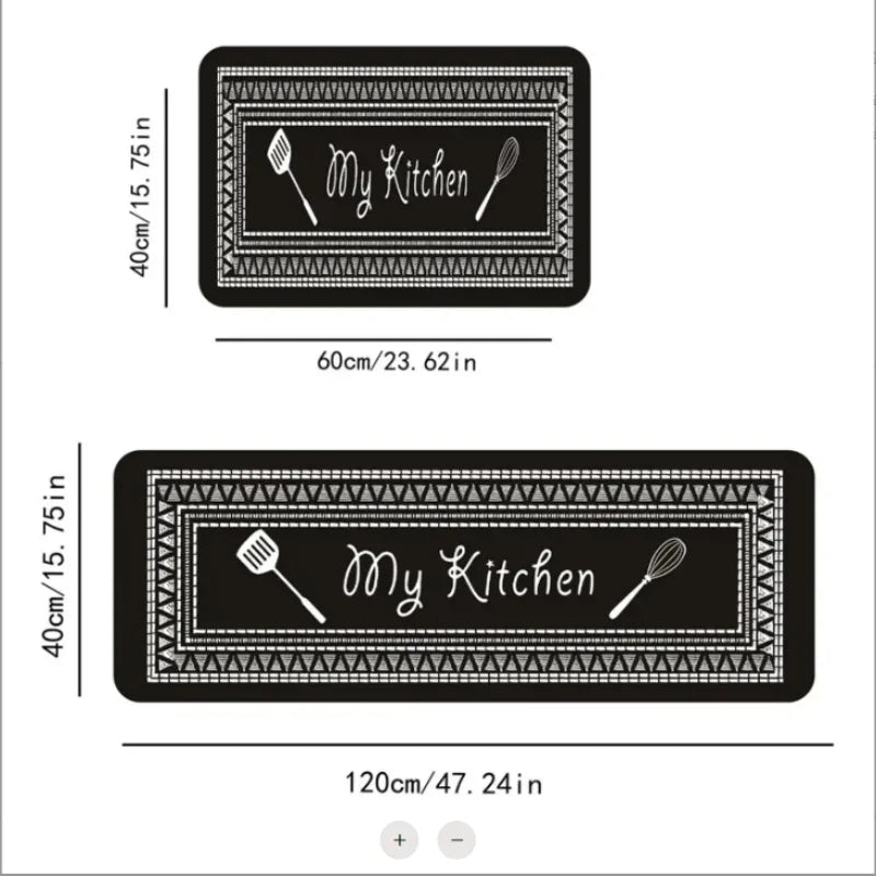 Navak Carpet Exclusive Picks Küchengeschirr-Themen-Bodenmatte Kristall-Samt-Teppich Rutschfeste und schmutzabweisende Komfortmatte Waschbarer Teppich