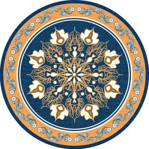Navak Carpet Persian Style Living Room Carpet Bedroom Decoration Dressing Table Cloakroom Non-slip Floor Carpets Circular Area Rugs