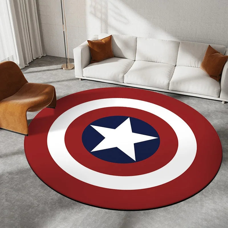 Navak Carpet Daily Picks Disney Captain America Rundmatte Wohnzimmer Sofa Teppich Teetisch Schlafzimmer Nachttisch Eingangstür Teppich Mode Home Dcor