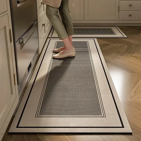 Navak Teppich Küchenbodenmatte Saugfähiger Rutschfester Teppich Diatomeenschlamm Lange Fußmatten Minimalistischer Stil Wohndekoration Teppich für Badezimmer 주방 카펫