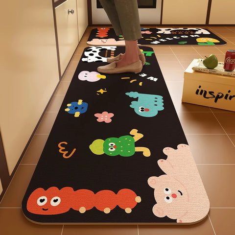Navak Carpet Exclusive Picks Budding Diatomite Carpet Scandinavian Style Non-Slip Water-Absorbent Mute Kitchen Breakfast Area Home Decoration